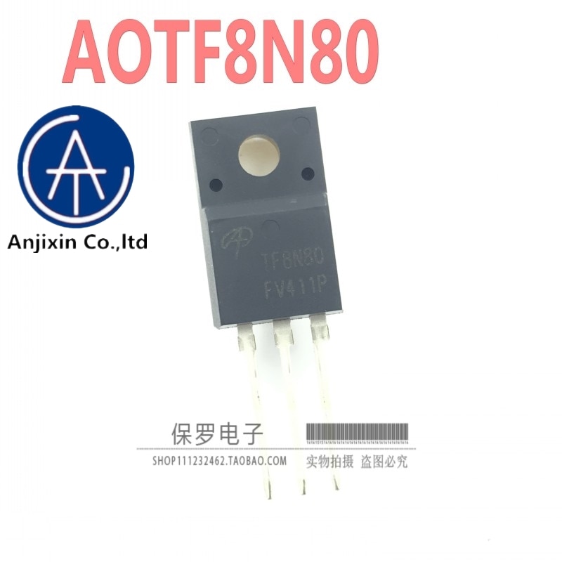 100%   FET AOTF8N80 TF8N80,   10 ,